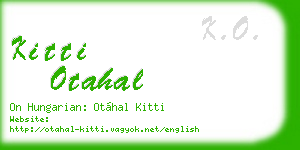 kitti otahal business card